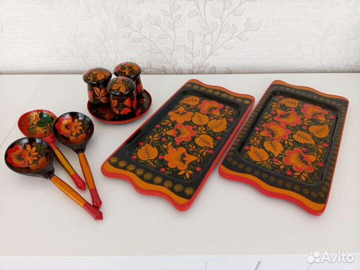 Посуда хохломская новая