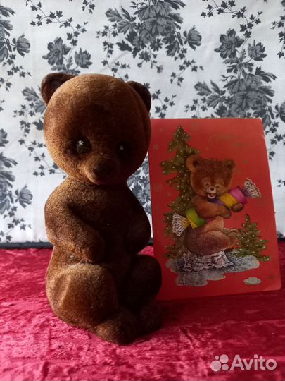 Мишка Плюшевый СССР 17 см. Из Флока г.Таллин