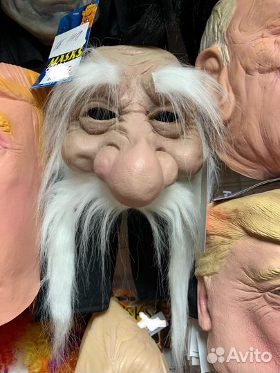 Карнавальная маска гнома с усами