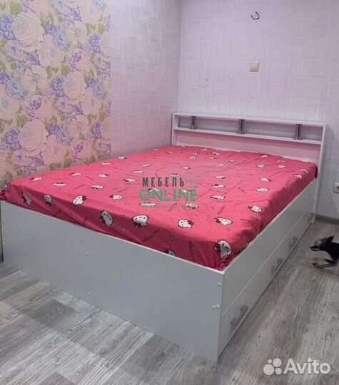 Кровать односпальная 90х200 с ящиками