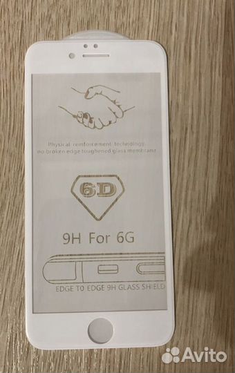 Защитный чехол iPhone 6s силиконовый и стекло 5D