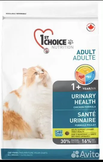 1st Choice urinary с курицей 5,44 кг