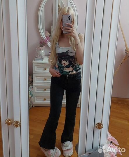 Джинсы клеш женские