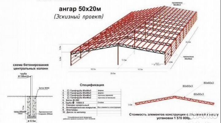 Строительство навесов, складов, ангаров под ключ