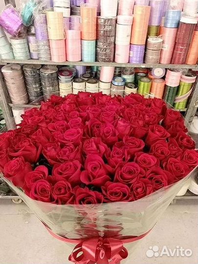 Розы высокие Доставка цветов