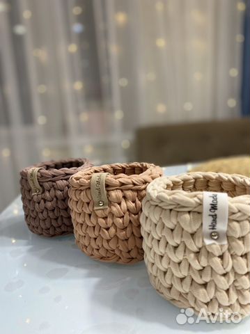 Корзины из трикотажной пряжи