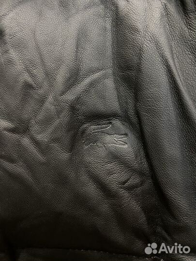 Кожаная зимняя куртка Lacoste оригинал