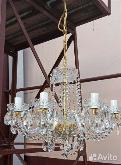Люстра хрустальная чехословакия