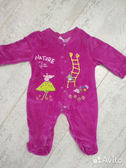 Полукомбинезон флис, комбинезон велюр рост 68-74см