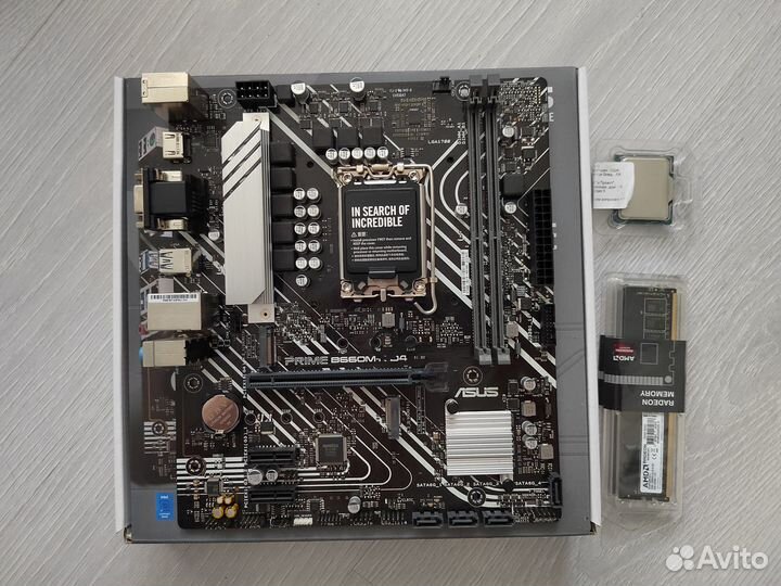 Комплект Asus Prime B660M-K D4+Intel i3-12100F+16