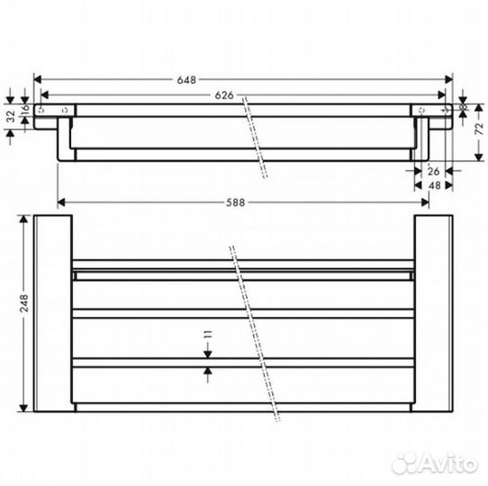 Полка Hansgrohe AddStoris 41751000 хром