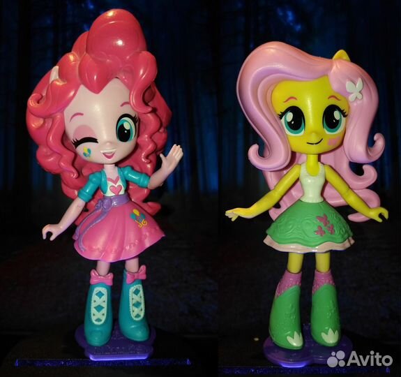 Equestria girls minis Флаттершай, Пинки Пай,Рэрити