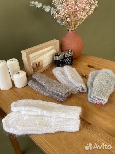 Варежки пуховые носки платки оптом