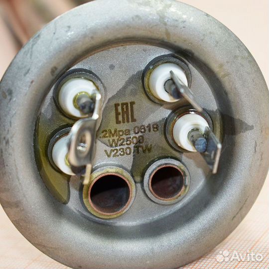 Тэн для водонагревателя,1500W+1000W, медь, резьба