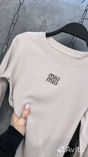 Лонгслив miu miu женский