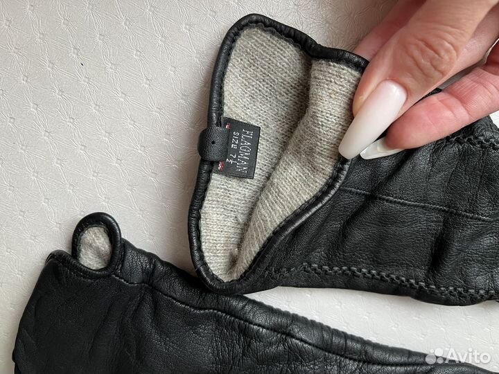Перчатки женские кожаные размер 7
