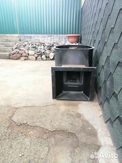 Печь каменка газо-дровяная 