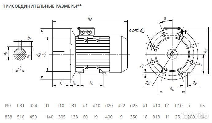 Электродвигатель аир 200L8 (22кВт-750об) новый