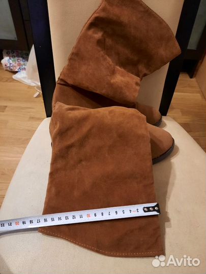 Сапоги демисезонные осенние нубук горчичные