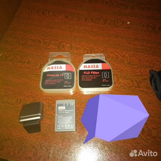 Фильтры, вспышка, батарея для олимпуса
