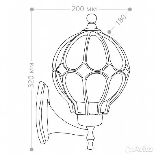Светильник на стену уличный PL3701 06340