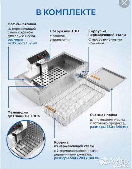 Фритюрница Gastrorag CZG-EF-16L. Чебуречница