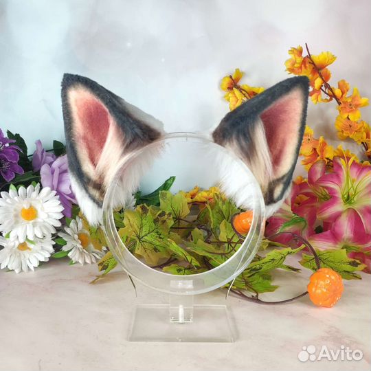 Кошачьи ушки ободок / ушки кошки на ободке