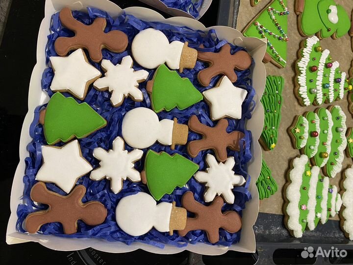Имбирные пряники новогодние и печенье