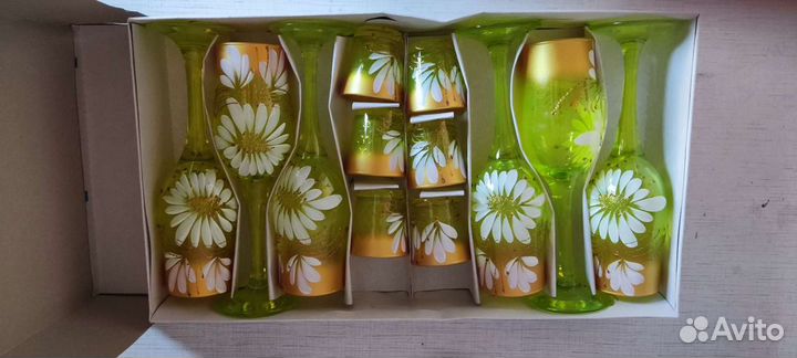 Подарочный набор хрусталя 6 рюмок и 6 фужеров