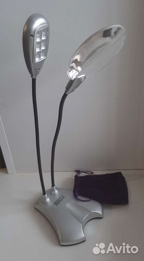 Лампа гибкая настольная с лупой