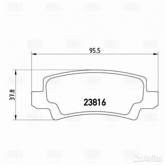 Колодки тормозные дисковые задние т/с TRW trialli
