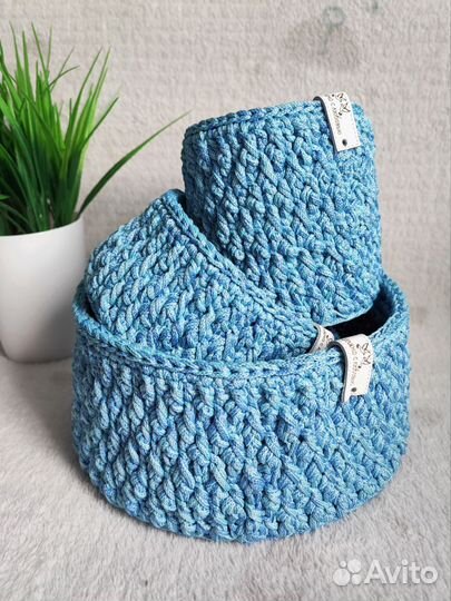 Набор корзинок из полиэфирного шнура