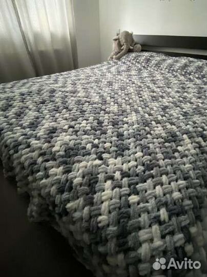 Плед вязаный alize puffy