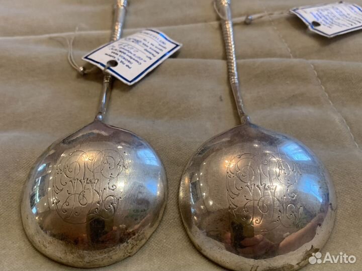 Ложки для мёда или варенья серебро 875 пробы