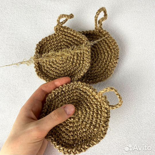 Эко мочалка из джута