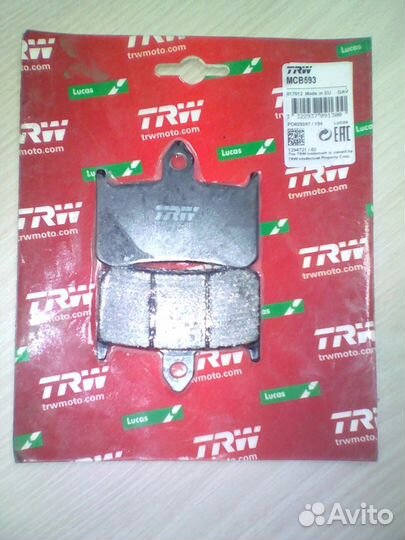 Колодки тормозные TRW HondaCB 1000 Super Fou