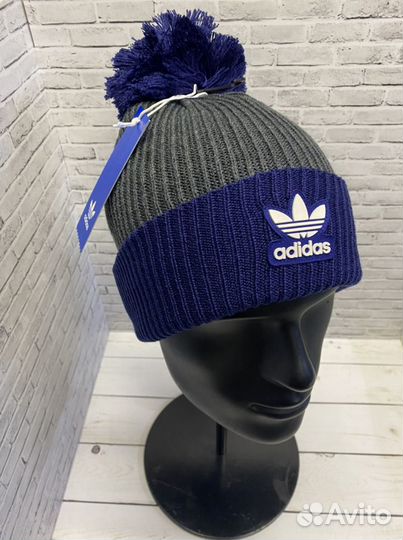 Шапкас помпоном Adidas оригинал р-ры разные