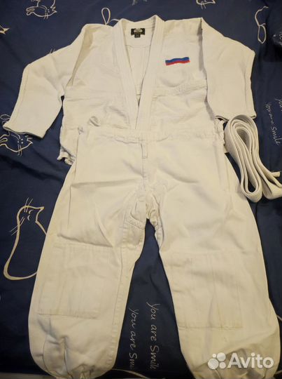 Кимоно для единоборств, рост 140, 100 хлопок