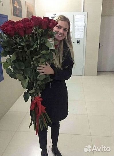 Длинные высокие розы 110 150 160 180 200 см