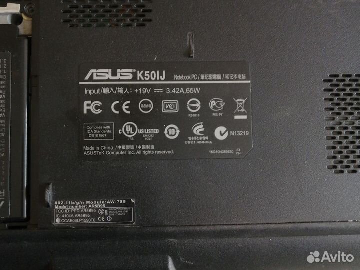 Ноутбук asus на запчасти