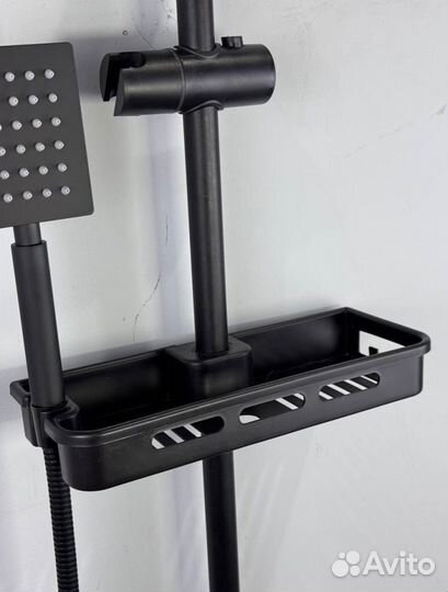 Душевая система 3 в 1 с дилнным краном черная