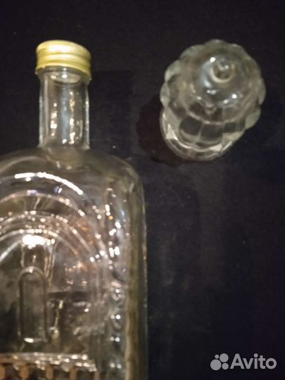 Штоф стеклянный и керамический