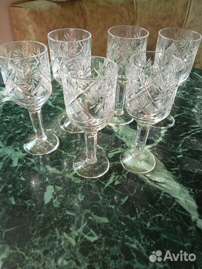 Фужеры хрустальные