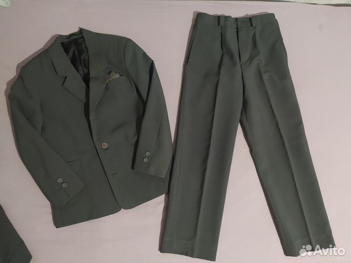 Школьный костюм для мальчика 128 134 серый