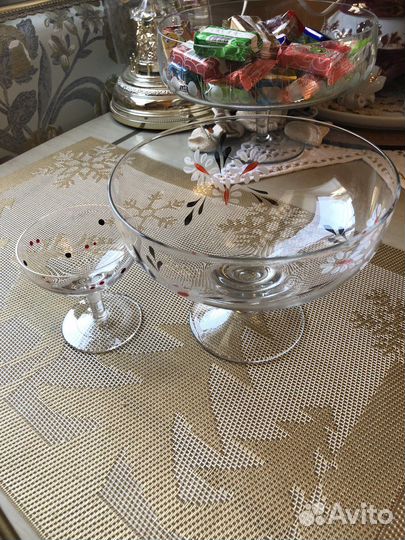 Ваза рюмки стекло СССР винтаж