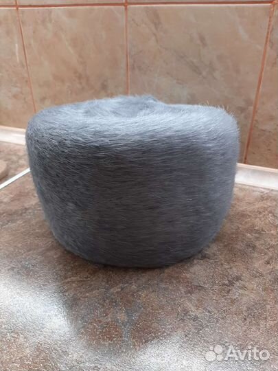 Шапка норковая женская, голубая норка