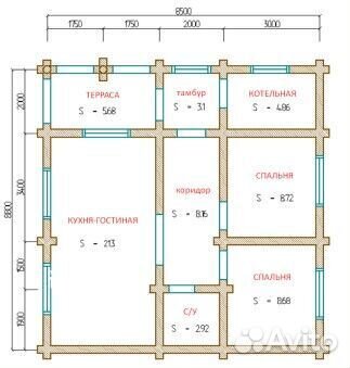 Дом 8х8 из бревна