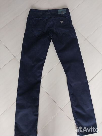 Брюки хлопковые синие на мальчика 44-46 р
