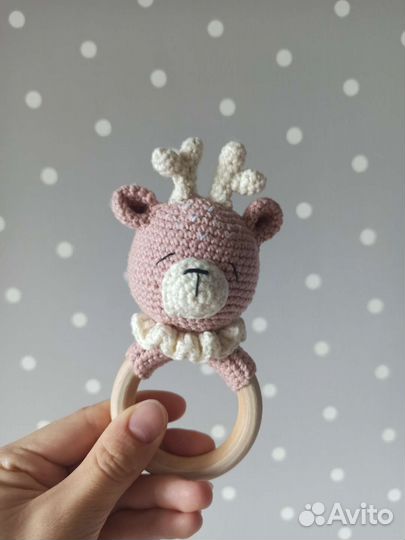 Вязаные погремушки-грызунки