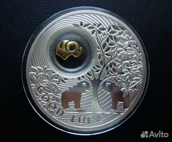 Ниуэ 2 доллара (Слоник на удачу) серебро